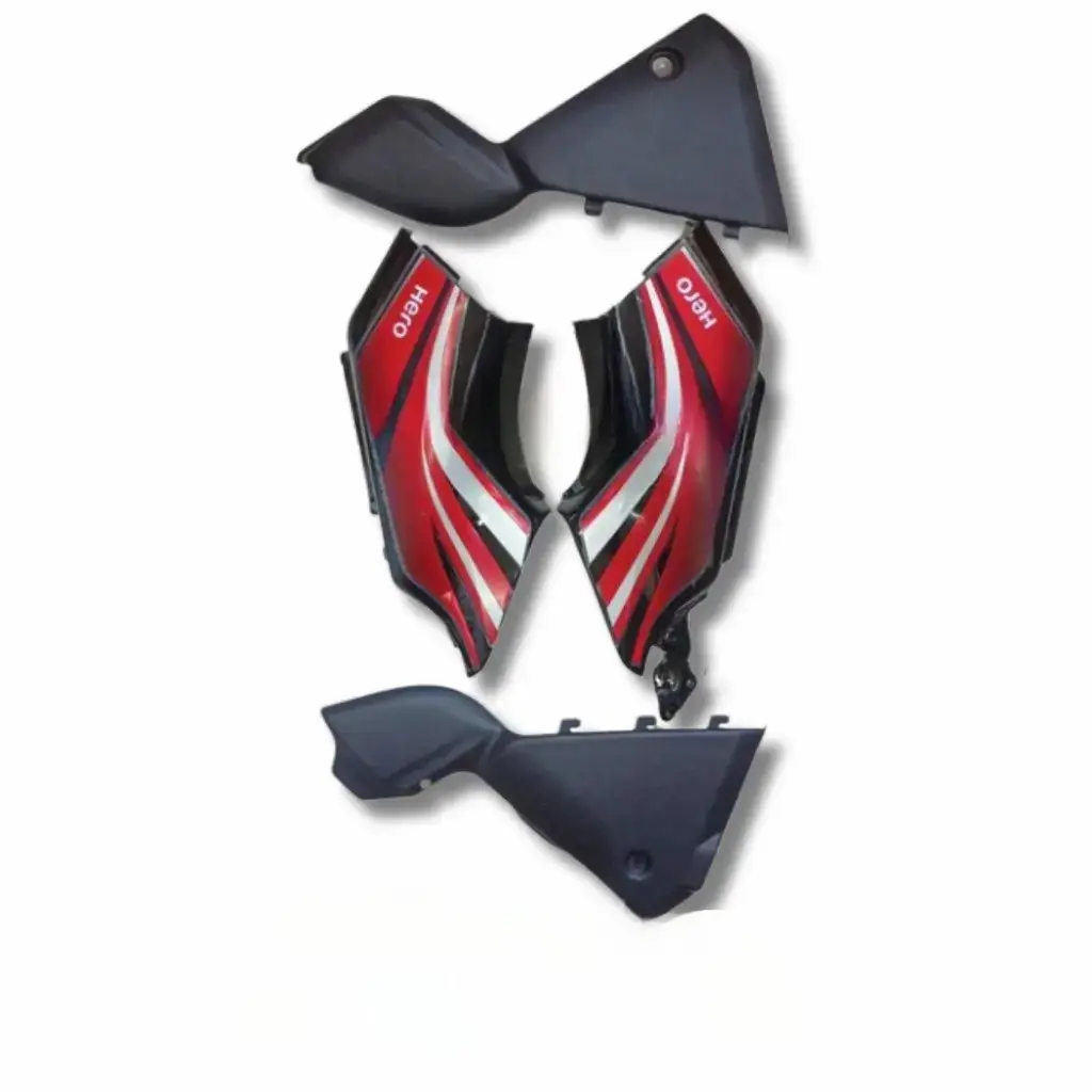 Side Panel For Hero Passion Xpro | Type 1 | Set Of 4 | Black & Red