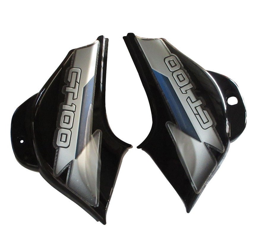 Side Panel / Side Cowl Set Fit For Bajaj Ct-100 Black (blue Sticker)