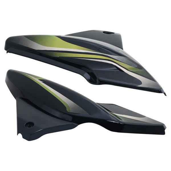 Side Panel / Side Cowl Set Fit For Bajaj Discover 125cc/150cc (3d Type) Black(green Sticker) - Image 2