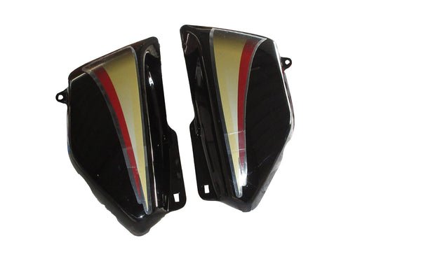 Side Panel / Side Cowl Set Fit For Hero Cd Dawn New Model Black (red Sticker) - Image 2