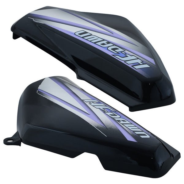 Side Panel / Side Cowl Set Fit For Hero Hf Dawn Type-3 Black (purple Sticker) - Image 2