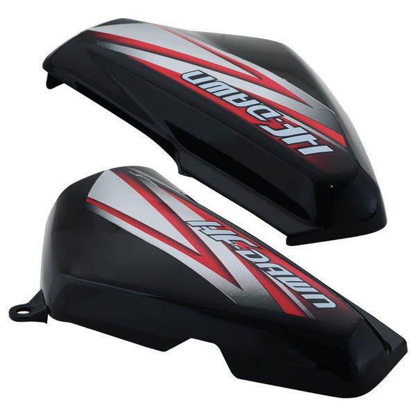 Side Panel / Side Cowl Set Fit For Hero Hf Dawn Type-3 Black (red Sticker) - Image 2