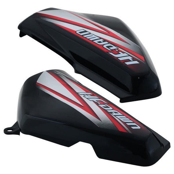 Side Panel / Side Cowl Set Fit For Hero Hf Dawn Type-3 Black (red Sticker) - Image 3