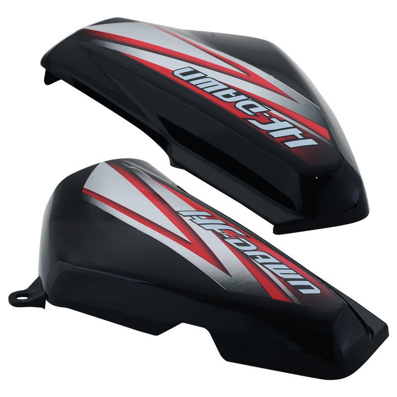 Side Panel / Side Cowl Set Fit For Hero Hf Dawn Type-3 Black (red Sticker)