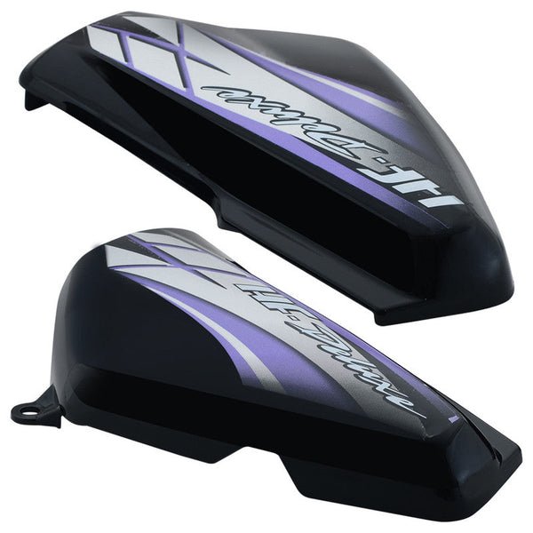 Side Panel / Side Cowl Set Fit For Hero Hf-deluxe Black (blue Sticker) - Image 3