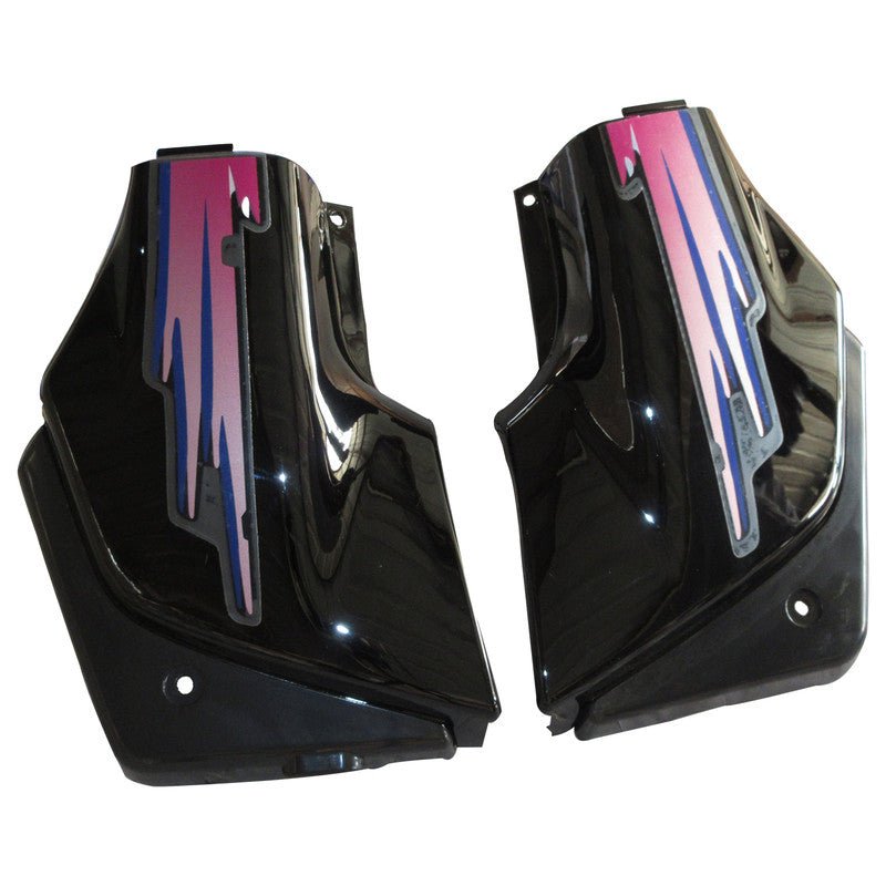 Side Panel / Side Cowl Set Fit For Hero Passion Old Model Black(pink Sticker)