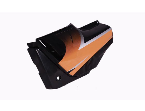 Side Panel / Side Cowl Set Fit For Hero Passion Plus Black(orange Sticker) - Image 2