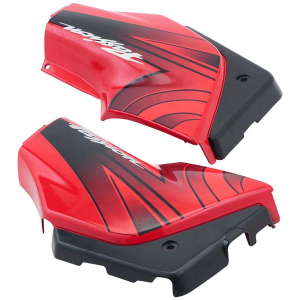 Side Panel / Side Cowl Set Fit For Hero Passion Plus New Model Sports Red Colour (black Sticker) For Black Bike - Image 3