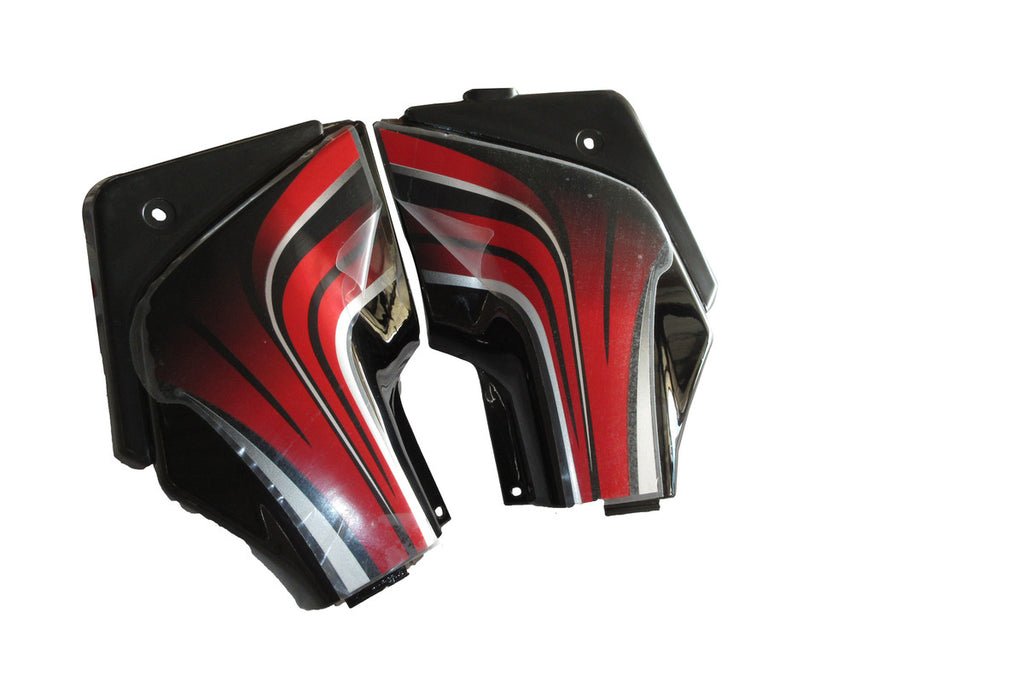 Side Panel / Side Cowl Set Fit For Hero Passion Pro Digital Black Col. For Sports Red Bike