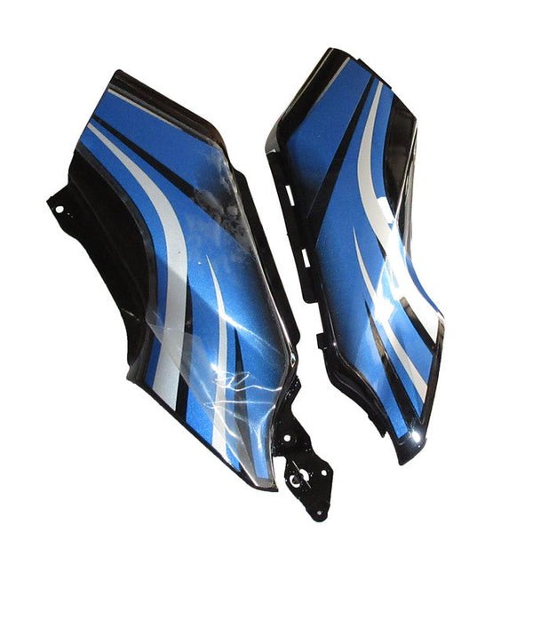 Side Panel / Side Cowl Set Fit For Hero Passion Xpro Black Colour For Blue Bike (blue Sticker) - Image 3