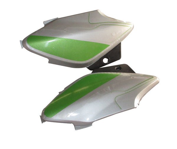 Side Panel / Side Cowl Set Fit For Hero Splendor I-smart Cloud Silver For Green Bike - Image 3