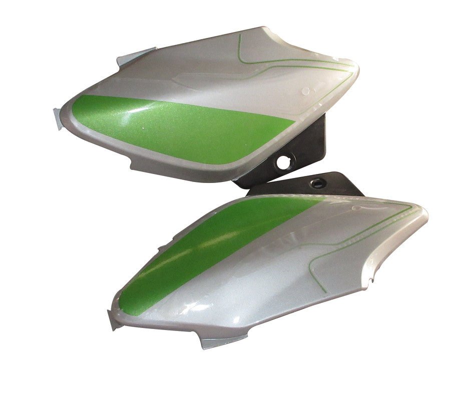 Side Panel / Side Cowl Set Fit For Hero Splendor I-smart Cloud Silver For Green Bike