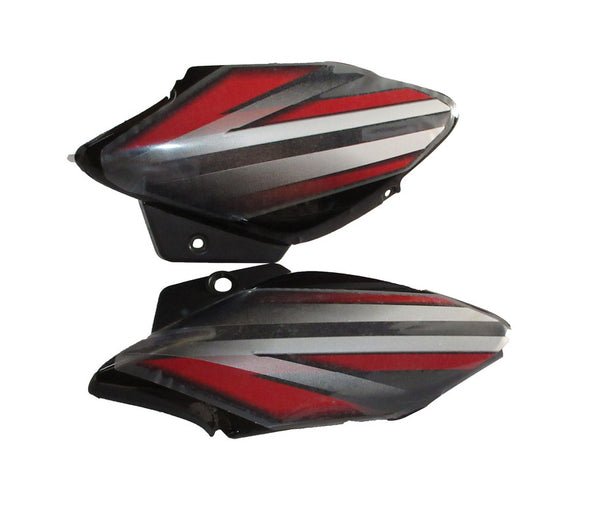 Side Panel / Side Cowl Set Fit For Hero Splendor Nxg Old Model Black (red Sticker) - Image 2