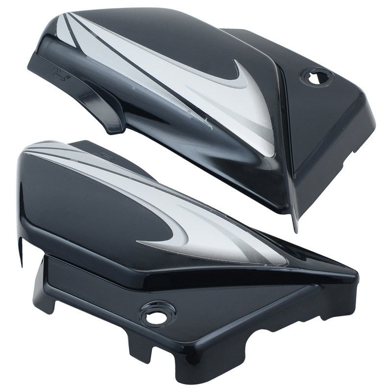 Side Panel / Side Cowl Set Fit For Hero Splendor Plus Black(silver Sticker)