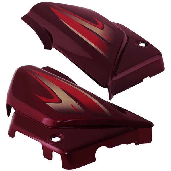 Side Panel / Side Cowl Set Fit For Hero Splendor Plus New Model (new Graphics) Palace Maroon - Image 2