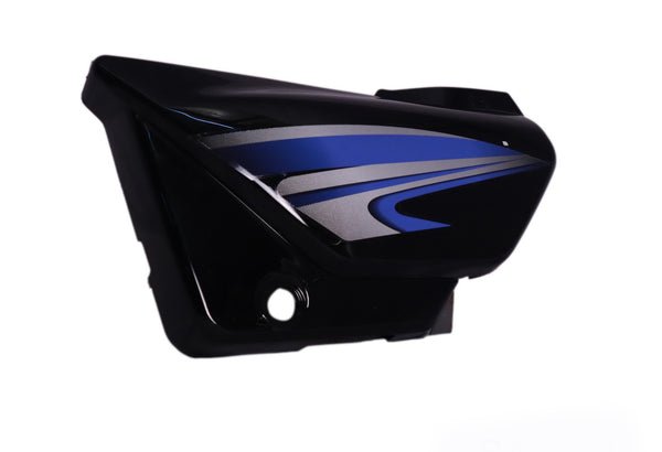 Side Panel / Side Cowl Set Fit For Hero Splendor Plus New Model (new Graphics) Black (blue Sticker) - Image 2