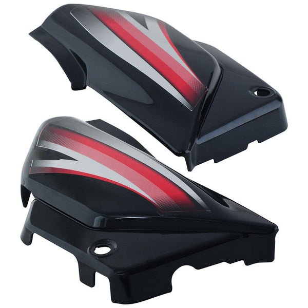 Side Panel / Side Cowl Set Fit For Hero Splendor Pro (new Graphics) Black (red Sticker) - Image 3
