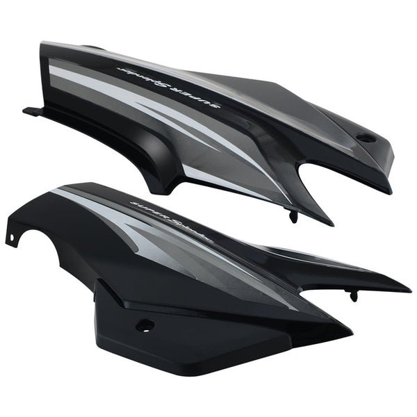 Side Panel / Side Cowl Set Fit For Hero Super Splendor Latest (type-2) Black (grey Sticker) - Image 2