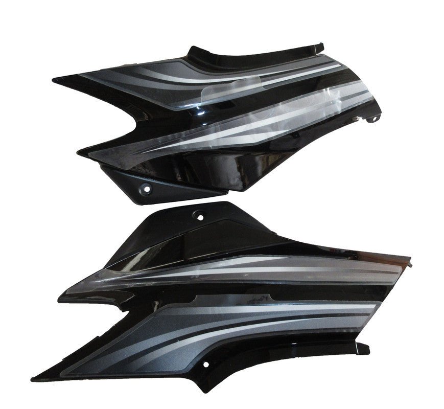 Side Panel / Side Cowl Set Fit For Hero Super Splendor Latest (type-3) Black (grey Sticker)