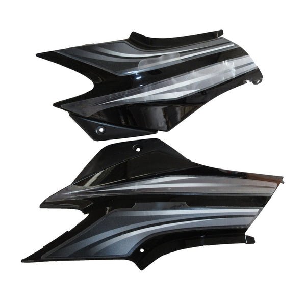 Side Panel / Side Cowl Set Fit For Hero Super Splendor Latest (type-3) Black (grey Sticker) - Image 2