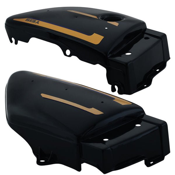 Side Panel / Side Cowl Set Fit For Yamaha 135 Black (golden Sticker) - Image 2