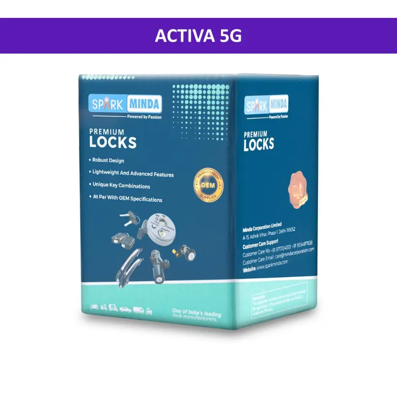 Spark Minda Lock Kit Set Of 2 For Activa 5g - Image 2
