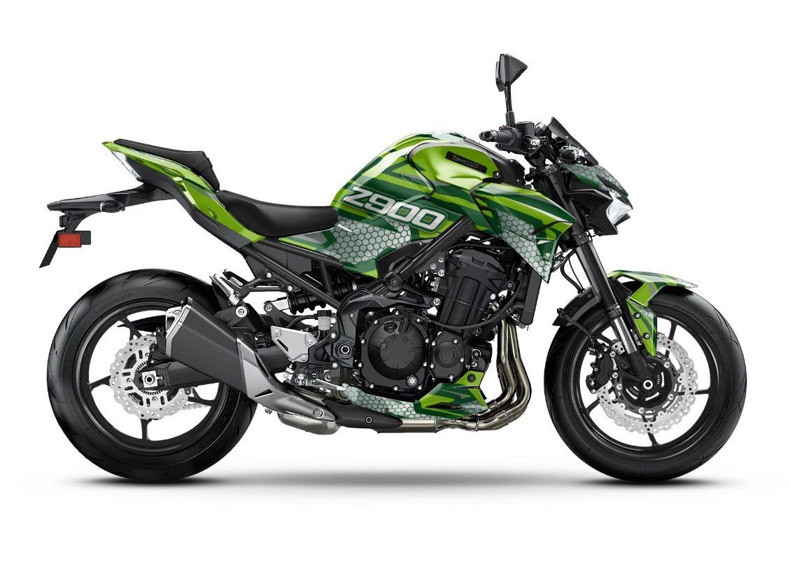 Spinning Stickers Hexagon Graphics Kit For Kawasaki Z900 2017-22