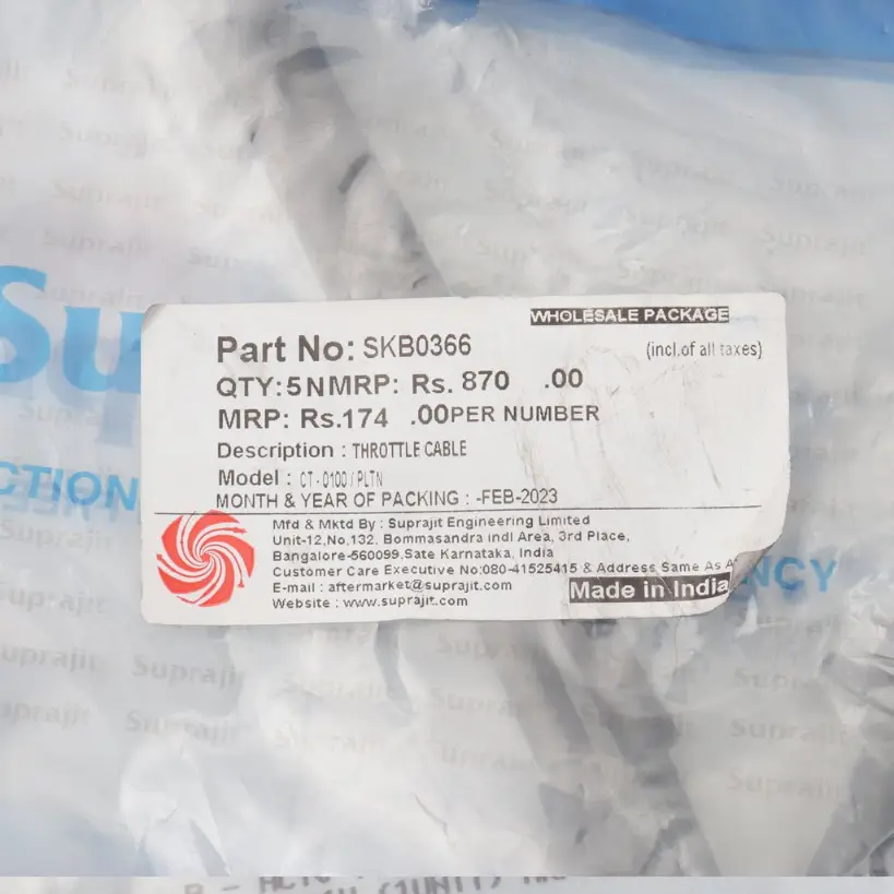 Suprajit Accelerator Cable For Ct 100, Platina - Image 3