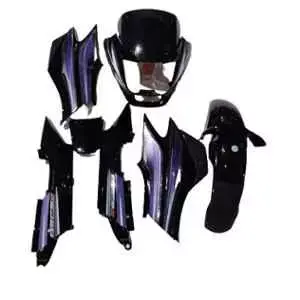 Black & Blue Full Body Kit For Hero Super Splendor Ui46