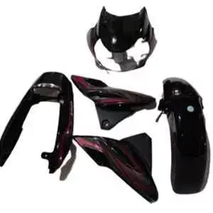 Black & Red Full Body Kit For Bajaj Discover 150cc U18