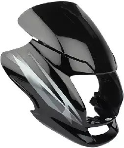 Headlight Visor For Motocorp Super Splendor Black & Grey Uf113b