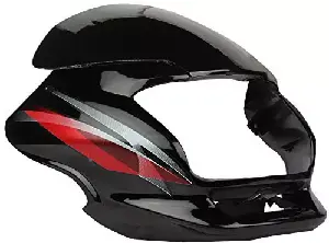 Headlight Visor For Motocorp Super Splendor Black & Red Uf113a