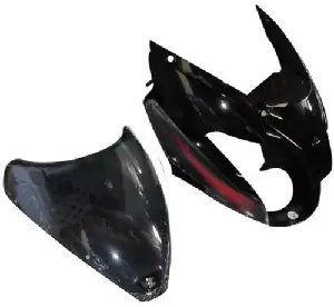 Headlight Visor For Pulsar 150 Black & Red Uf230