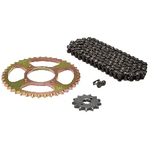 Uno Minda Ch-2002 Chain Sprocket Kit R428h Size-118l/13t/43t(4h) For Tvs Apache