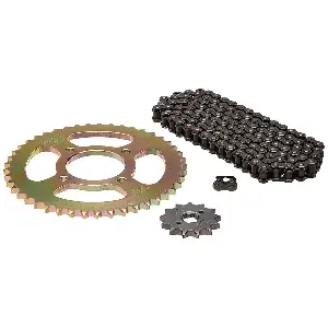 Uno Minda Ch-2007 Chain Sprocket Kit R428 Size-124l/13t/45t(4h) For Tvs Flame 125cc,sr,ds