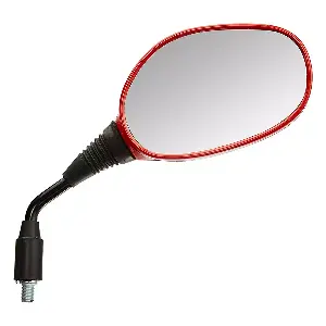 Uno Minda Rv-5011r-red Rear View Mirror Shatterproof Glass For Hero Glamour (red)