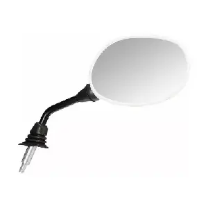 Uno Minda Rv-5013lh-wht shatterproof Rear View Mirror White for Hero Pleasure