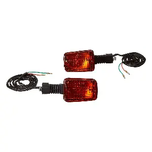 Uno Minda Td-5017ar Amber Lens Blinker Lamp Assembly Rear Rh For Hero Cd-100ss (set Of 2 Pcs)