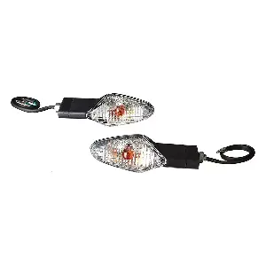 Uno Minda Td-5044u Natural Lens Blinker Lamp Assembly Lh/rh For Hero Hunk/glamour (set Of 2 Pcs)