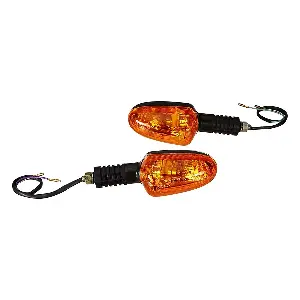 Uno Minda Td-5049 Amber Lens Blinker Lamp Assembly Front Lh/rh For Tvs Star Sport (set Of 2 Pcs)