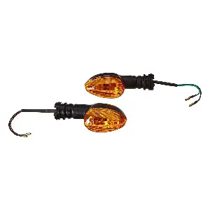 Uno Minda Td-5050 Amber Lens Blinker Lamp Assembly Front Lh/rh For Yamaha Fz (set Of 2 Pcs)
