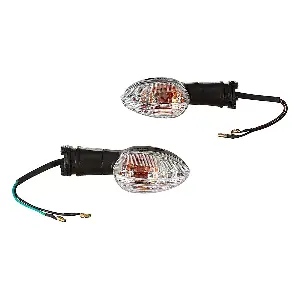 Uno Minda Td-5050b Clear Lens Blinker Lamp Assembly Front Lh/rh For Yamaha R15 (set Of 2 Pcs)