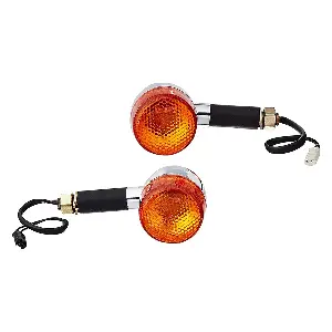 Uno Minda Td-5057a Amber Lens Blinker Lamp Assembly Rear Lh/rh For Bullet Thunderbird New Model (set Of 2 Pcs)