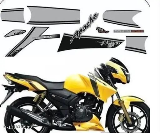Sticker Kit-tvs Apache Rtr 160cc (tank Color-yellow)