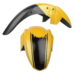 Genuine Front Mudguard Yellow For Tvs Apache Rtr 180 Abs T1